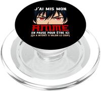 J'Ai Mis Mon Anime en Pause Manga Japonais Otaku PopSockets PopGrip pour MagSafe