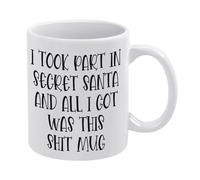 J'Ai Participé À Un Père Noël Secret Et Tout Ce Que J'Ai Reçu, C'Est Cette Merde. Tasse À Café Avec Poignée Tasses Céramique Tasse 330Ml Pour Lait Chocolat Chaud Petit Déjeuner