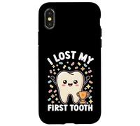 J'Ai Perdu ma première dent Funny Cute Tooth Out Coque pour iPhone X/XS