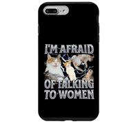 J'ai peur de parler aux femmes Funny Cat Meme Bootleg Coque pour iPhone 7 Plus/8 Plus