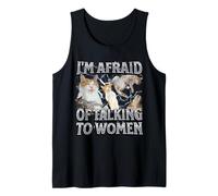 J'ai peur de parler aux femmes Funny Cat Meme Bootleg Débardeur