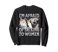 J'ai peur de parler aux femmes Funny Cat Meme Bootleg Sweatshirt