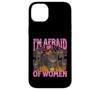 J'ai peur des femmes Funny Cat Meme Bootleg Graphic Coque pour iPhone 14 Plus