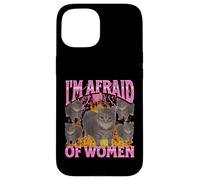 J'ai peur des femmes Funny Cat Meme Bootleg Graphic Coque pour iPhone 15