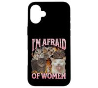 J'ai peur des femmes Funny Cat Meme Bootleg Graphic Coque pour iPhone 16 Plus