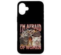 J'ai peur des femmes Funny Cat Meme Bootleg Graphic Coque pour iPhone 16 Plus