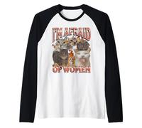 J'ai peur des femmes Funny Cat Meme Bootleg Graphic Manche Raglan
