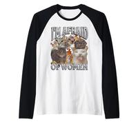J'ai peur des femmes Funny Cat Meme Bootleg Graphic Manche Raglan