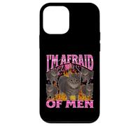 J'ai peur des hommes Funny Oia Oia Cat Meme Bootleg Graphic Coque pour iPhone 12 mini
