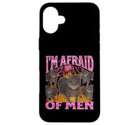 J'ai peur des hommes Funny Oia Oia Cat Meme Bootleg Graphic Coque pour iPhone 16 Plus