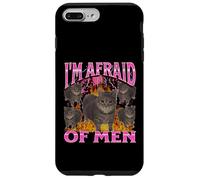 J'ai peur des hommes Funny Oia Oia Cat Meme Bootleg Graphic Coque pour iPhone 7 Plus/8 Plus