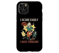 J'Ai Peur Facilement, J'Ai des Tout-Petits, Halloween, Une Jeune Maman effrayante Coque pour iPhone 11 Pro