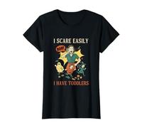 J'Ai Peur Facilement, J'Ai des Tout-Petits, Halloween, Une Jeune Maman effrayante T-Shirt