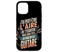 J'Ai Peut-Être L'Aire De T'Écouter Guitare Coque pour iPhone 12/12 Pro