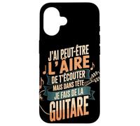 J'Ai Peut-Être L'Aire De T'Écouter Guitare Coque pour iPhone 16