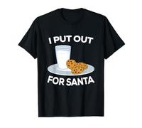 J'Ai préparé pour Le Père Noël des Biscuits de Noël Amusants et du Lait T-Shirt Graphique avec Valeur