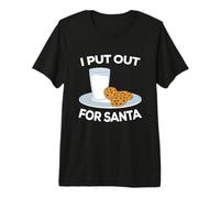 J'Ai préparé pour Le Père Noël des Biscuits de Noël Amusants et du Lait T-Shirt Haut de Gamme
