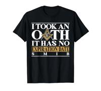 J'Ai prêté serment, il n'a Pas de Date d'expiration | SMIB Freemason T-Shirt Graphique avec Valeur, Homme, Noir, M