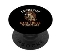 J'Ai résolu Cette Affaire il y a Trois épisodes True Crime PopSockets PopGrip Adhésif