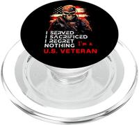 J'Ai servi, J'Ai Fait des Sacrifices, Je ne Regrette Rien, Je suis Un vétéran américain PopSockets PopGrip pour MagSafe