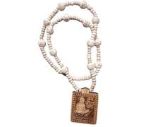 Jai Sitaram Tulsi Mala avec médaillon Hanuman Ji en bois | Jai Sitaram Balaji Hanuman Ji Tulsi Mala Mala pour homme, Rudraksha, sans pierre précieuse