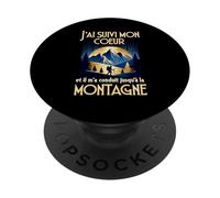 J'Ai Suivi Mon Coeur Et Il m'a Conduit Jusqu'à La Montagne PopSockets PopGrip Adhésif