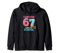 J'Ai survécu à 100 Jours d'école 67 + 33 Glaces Sweat à Capuche
