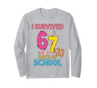 J'Ai survécu à 100 Jours d'école 67 + 33 Manche Longue