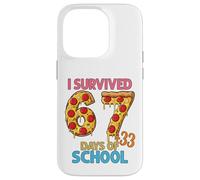 J'Ai survécu à 100 Jours d'école 67 + 33 Pizzas Coque pour iPhone 14 Pro