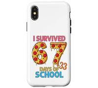 J'Ai survécu à 100 Jours d'école 67 + 33 Pizzas Coque pour iPhone X/XS