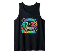 J'Ai survécu à 67 + 33 Jours d'école avec Un Enseignant drôle Débardeur