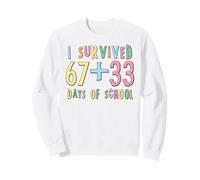 J'Ai survécu à 67 + 33 Jours d'école, Professeur de mathématiques du 100e Jour Sweatshirt