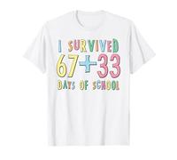 J'Ai survécu à 67 + 33 Jours d'école, Professeur de mathématiques du 100e Jour T-Shirt