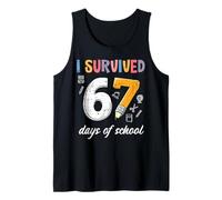 J'Ai survécu à 67 Jours d'école, 100 mèmes du 100e Jour pour garçons, Filles et Enfants Débardeur