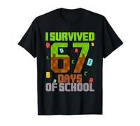 J'Ai survécu à 67 Jours d'école Amusant Meme Six Seven 6-7 Matching T-Shirt