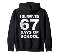 J'Ai survécu à 67 Jours d'école Cute Six Seven 6 7 Meme Student Sweat à Capuche