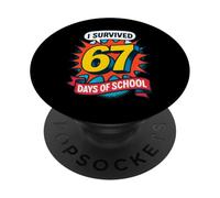J'Ai survécu à 67 Jours d'école Funny Six Seven 6 7 Meme Z Gen PopSockets PopGrip Adhésif
