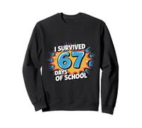 J'Ai survécu à 67 Jours d'école, Un mème Amusant pour Les Enseignants et Les étudiants Sweatshirt