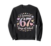 J'Ai survécu à 67 Jours d'école, Un mème Amusant pour Les Enseignants et Les étudiants Sweatshirt