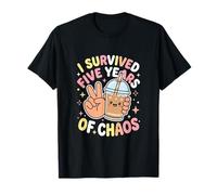 J'Ai survécu à Cinq Ans de Chaos en Tant Que Parent caféiné T-Shirt