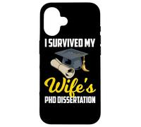 J'Ai survécu à la thèse de doctorat de ma Femme, Mari et conjoint Coque pour iPhone 16