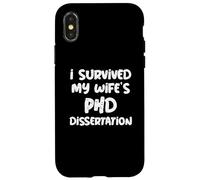 J'Ai survécu à la thèse de doctorat de ma Femme pour Un Mari drôle Coque pour iPhone X/XS