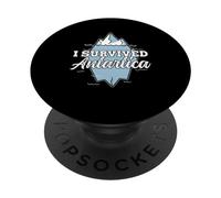 J'Ai Survécu À L'antarctique Continent Rétro Antarctique PopSockets PopGrip Adhésif