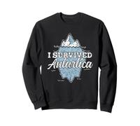 J'Ai Survécu À L'antarctique Continent Rétro Antarctique Sweatshirt