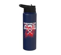 J'ai survécu à l'apocalypse zombie Stainless Steel Insulated Water Bottle
