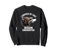 J'Ai survécu à ma première Rencontre avec Un Bison Boop Funny Sweatshirt