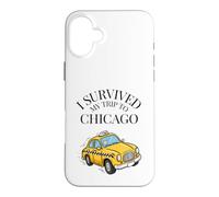 J'Ai survécu à Mon Voyage à Chicago dans Un Taxi de Chicago Coque pour iPhone 16 Plus