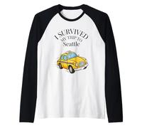J'Ai survécu à Mon Voyage à Seattle dans Un Taxi de Seattle City Manche Raglan