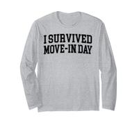 J'Ai survécu à Move in Day College Uni Chaos Dark Graphic Manche Longue
