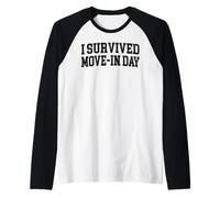 J'Ai survécu à Move in Day College Uni Chaos Dark Graphic Manche Raglan